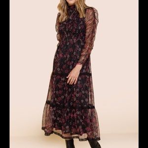Black and Pink Floral Dress- worn only once